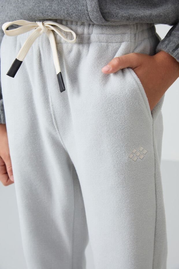 Taş Rengi Polar Jogger Erkek Çocuk Eşofman Altı