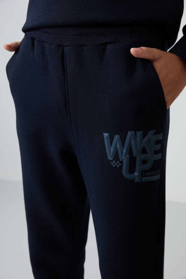 Lacivert Pamuklu Wakeup armalı Eşofman Takımı Erkek Çocuk