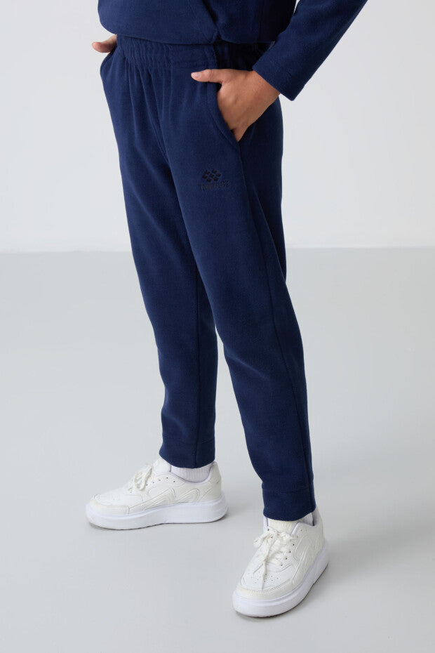 Lacivert Dik Yaka Polar Eşofman Takımı