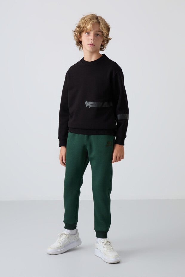 Koyu Yeşil Şardonlu Eşofman alt Erkek Çocuk