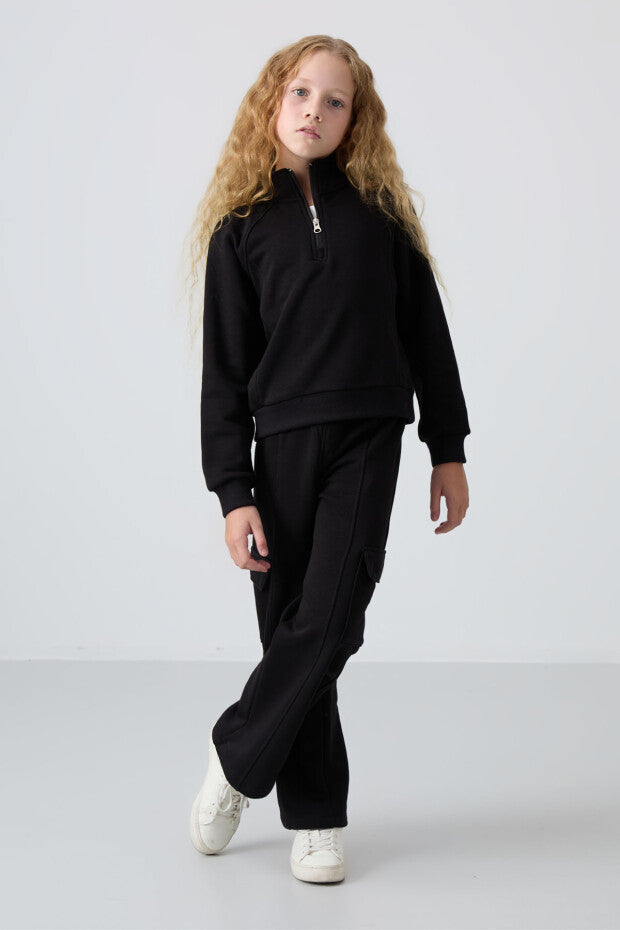 Kız Çocuk Eşofman Takımı Siyah