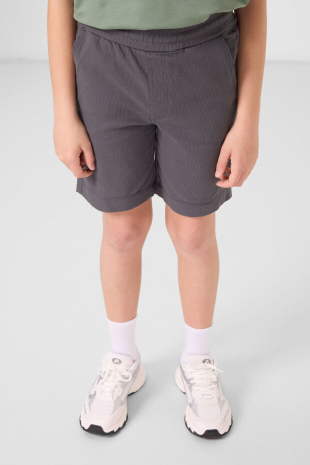 Erkek Çocuk Yeşil Tshirt Füme Şort Takım