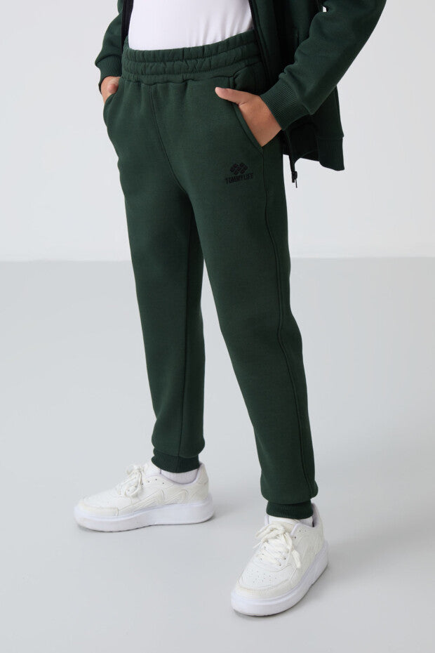 Yeşil Erkek Çocuk Pamuklu Eşofman Takımı