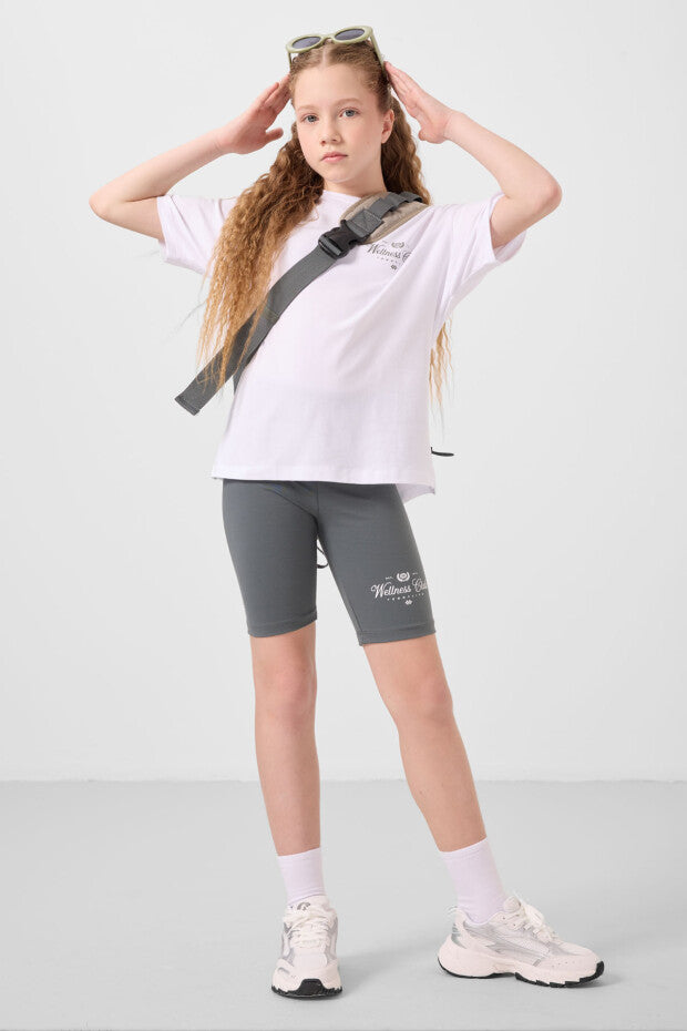 Gri Kısa Tayt Takım