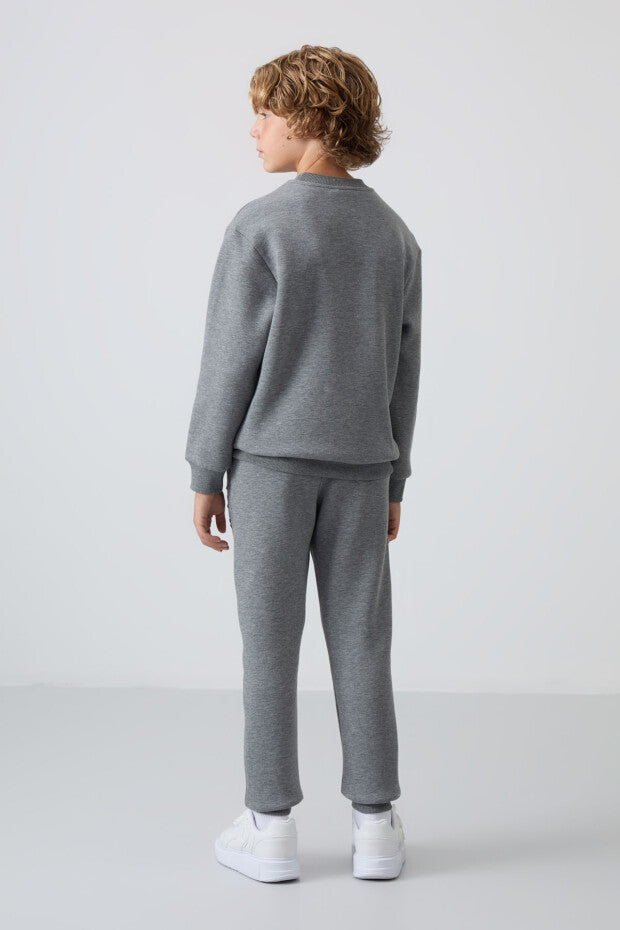 Gri Pamuklu Eşofman Takımı Erkek Çocuk
