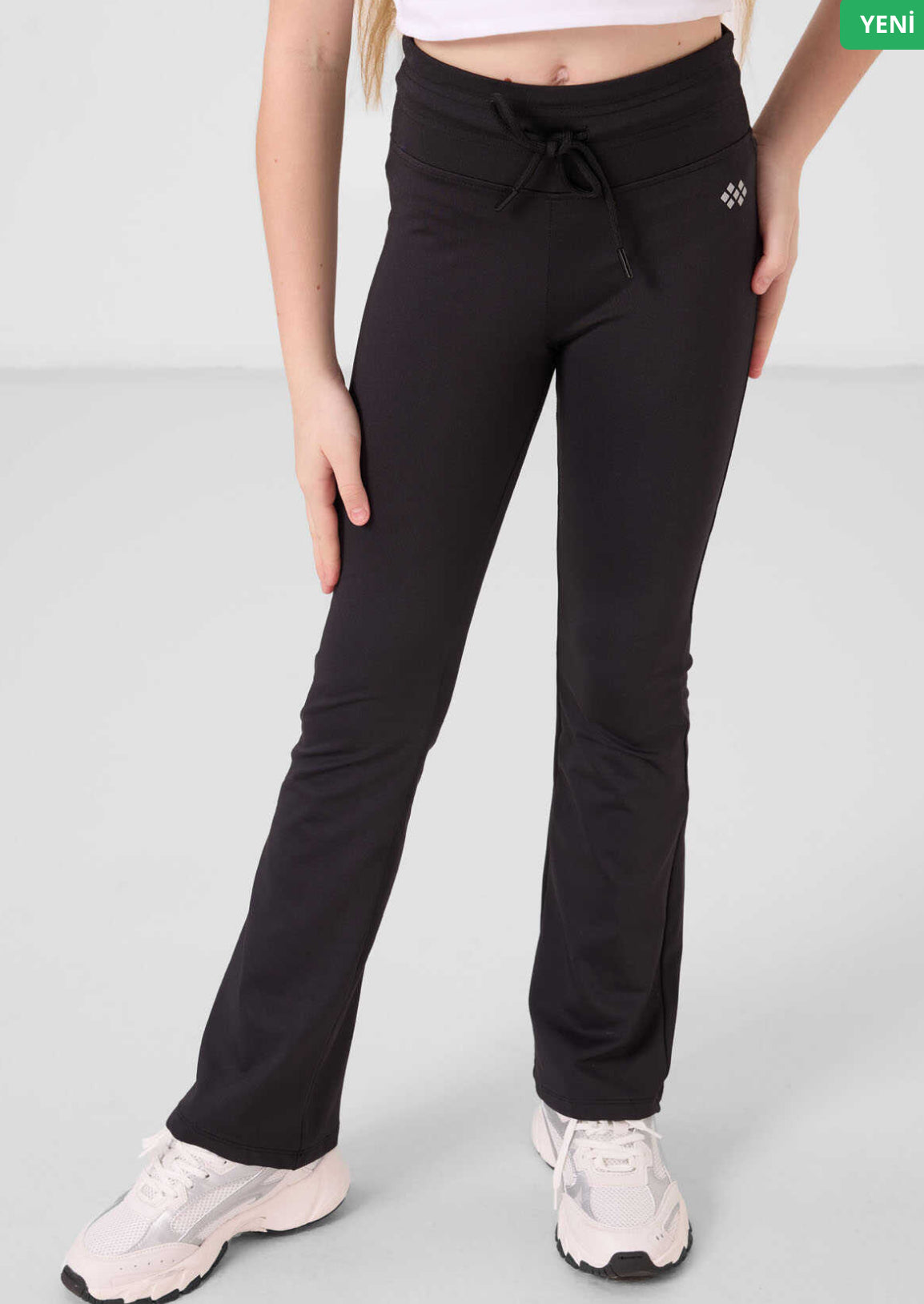 Siyah İspanyol Paça Kız Çocuk Tayt