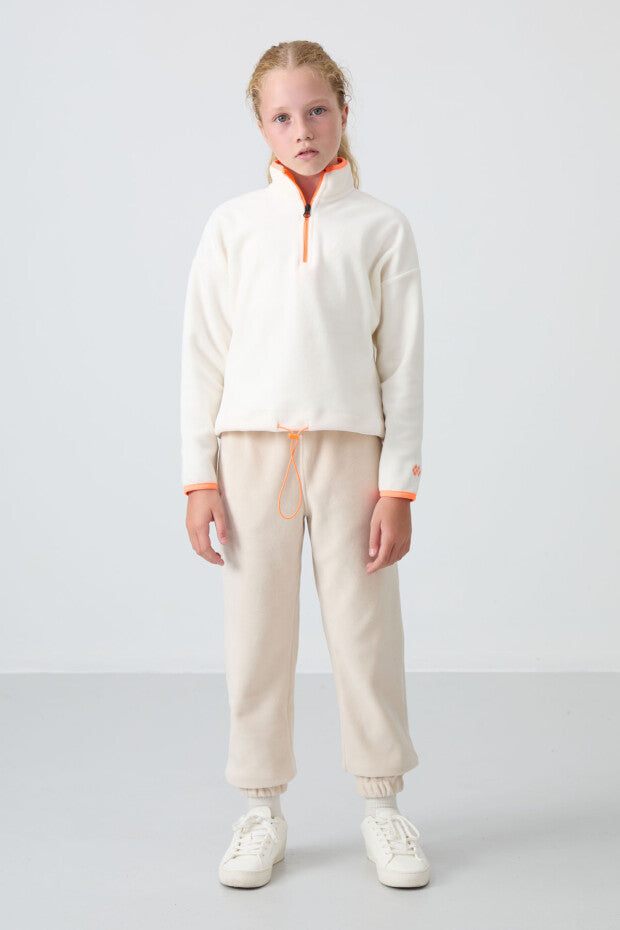 Kız Çocuk Ekru Sweatshirt