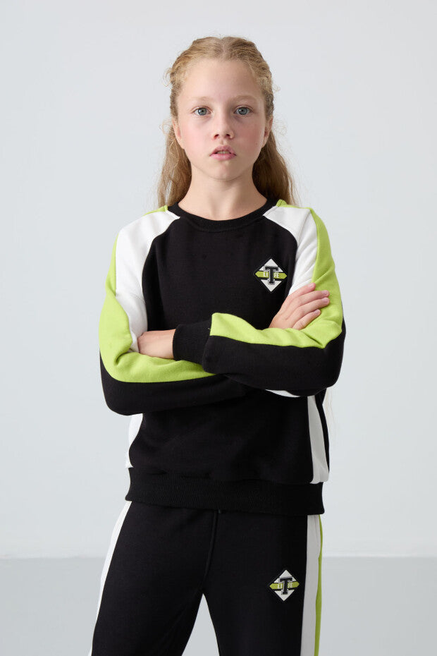 Siyah Kız Çocuk Eşofman Takımı