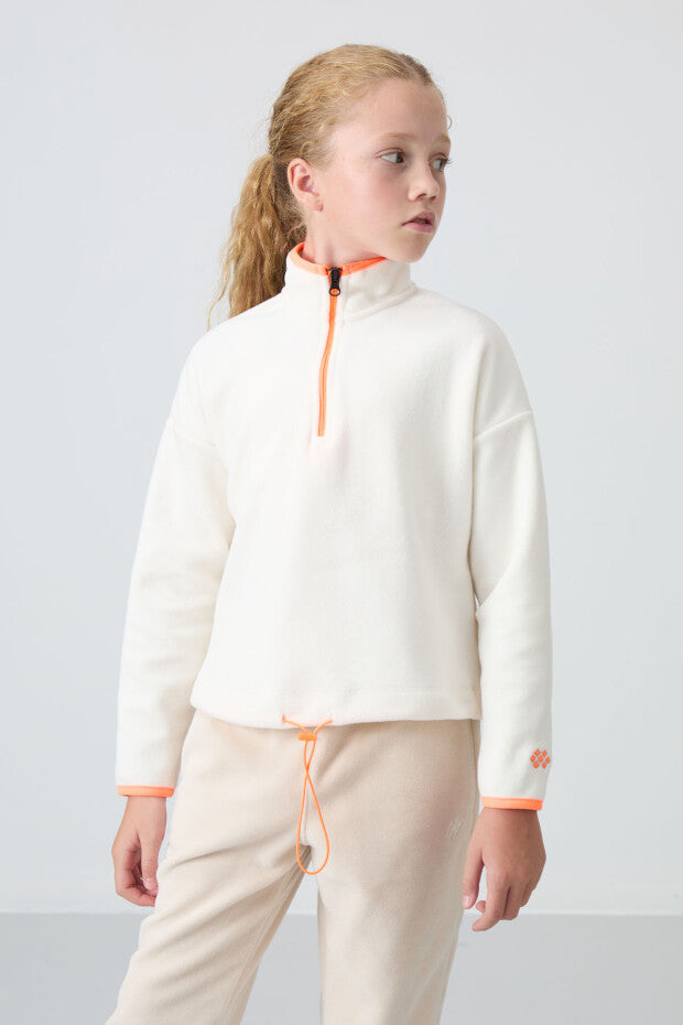 Kız Çocuk Ekru Sweatshirt