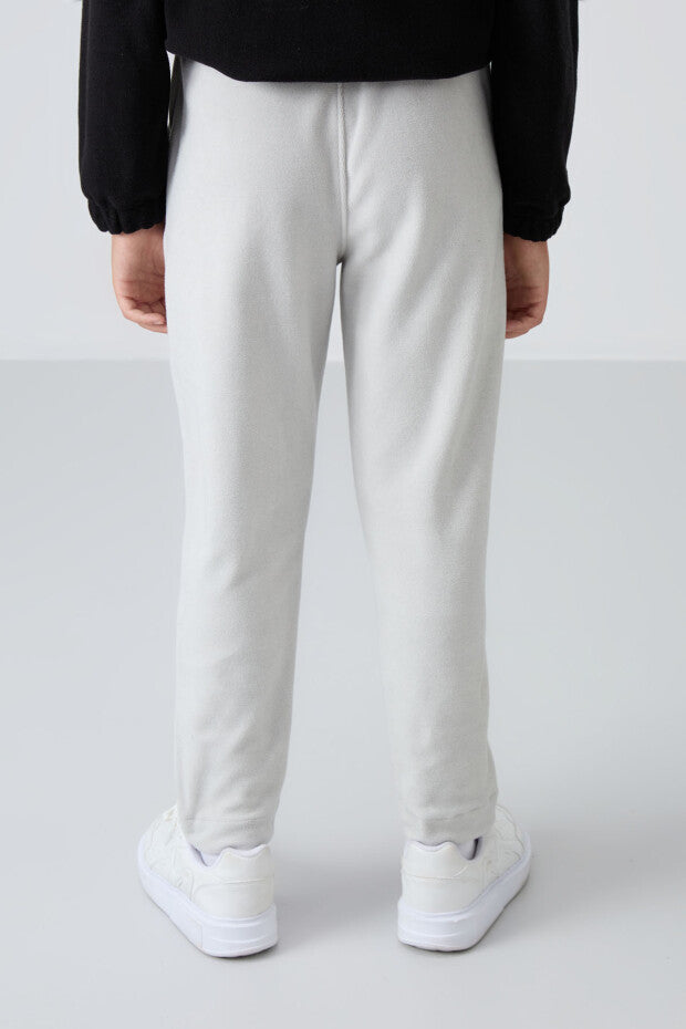 Düz Paça Yaş Rengi Polar Eşofman Takımı Erkek Çocuk