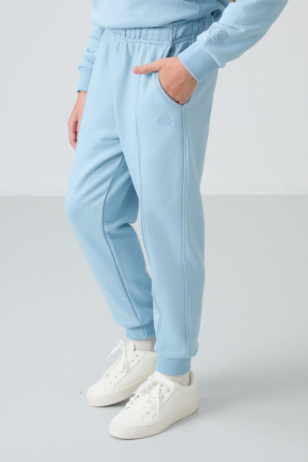 Kız Çocuk Pamuklu Eşofman Takım Mavi