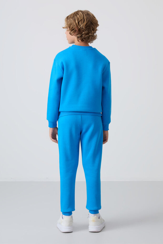 Mavi Pamuklu Wakeup Armalı Eşofman Takımı Erkek Çocuk