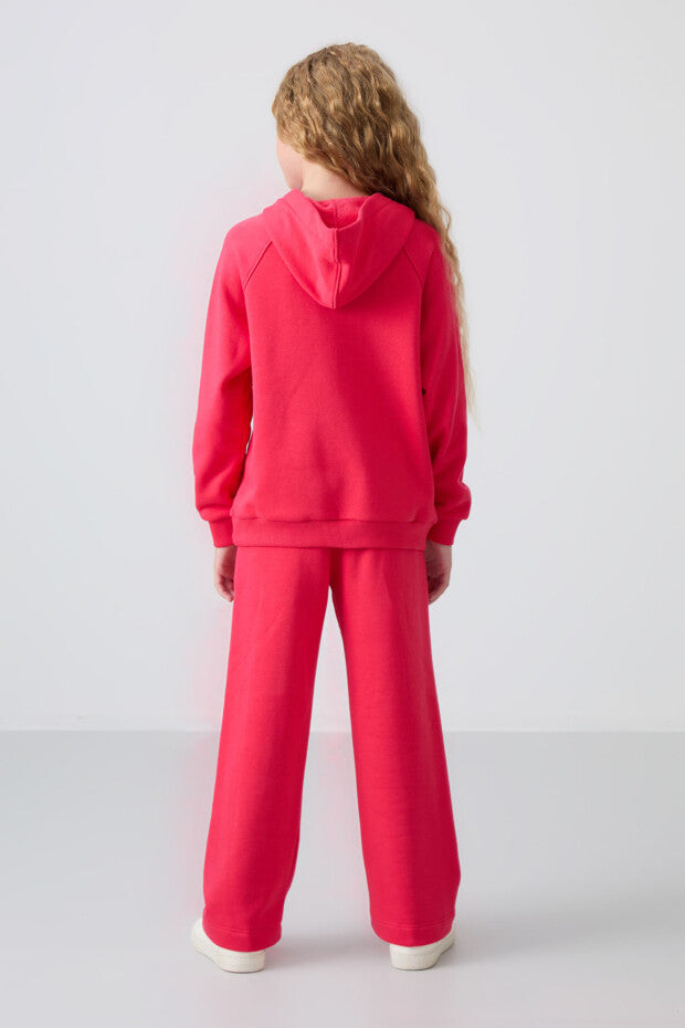 Kapüşonlu Kız Çocuk Eşofman Takımı