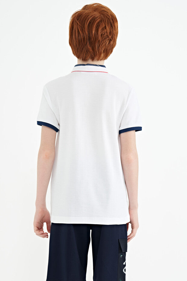 Erkek Çocuk Polo Yaka Tshirt Beyaz