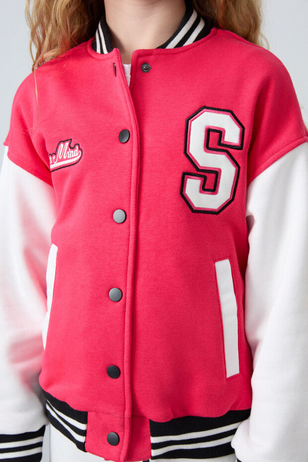 Kız Çocuk Pembe Kolej ceket