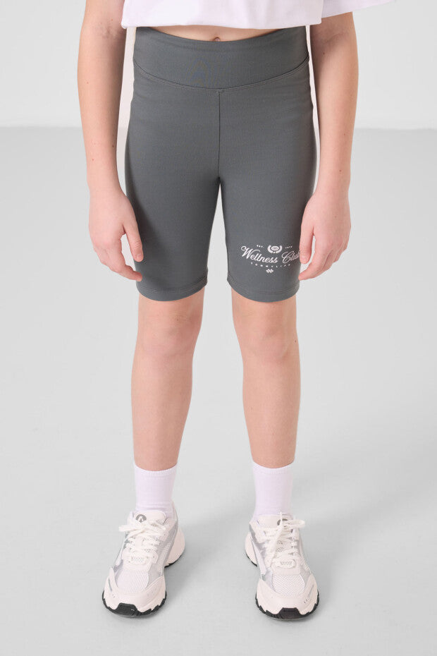 Gri Kısa Tayt Takım