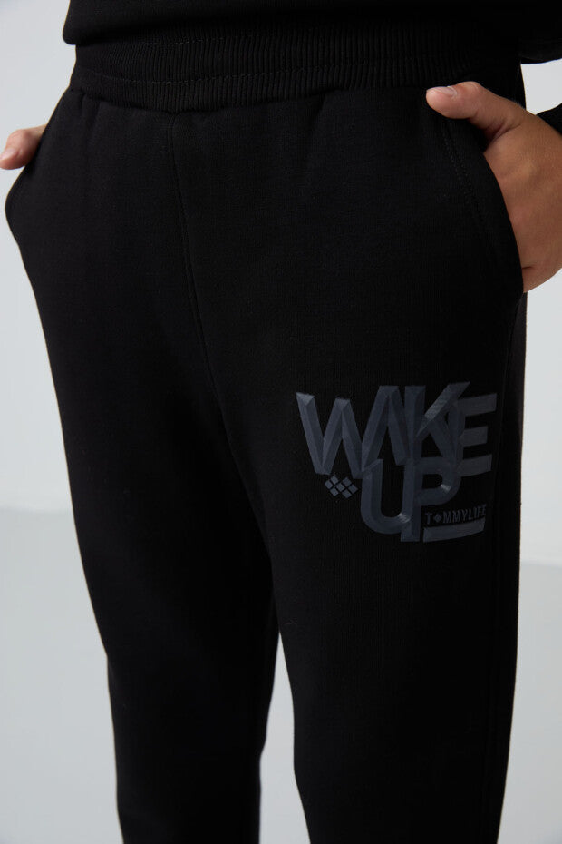 Siyah Wakeup Armalı Eşofman Takımı Erkek Çocuk