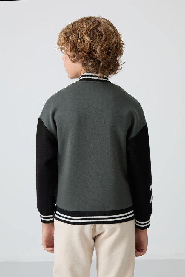 Erkek Çocuk Haki Spor Kolej Ceketi