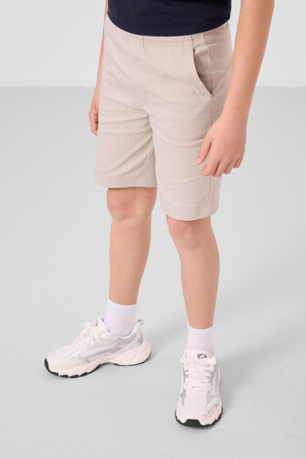 Erkek Çocuk Lacivert Tshirt Taş Chino Şort Takımı