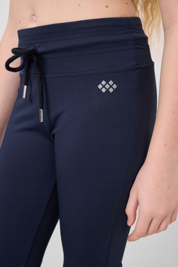 Lacivert İspanyol Paça Spor Tayt