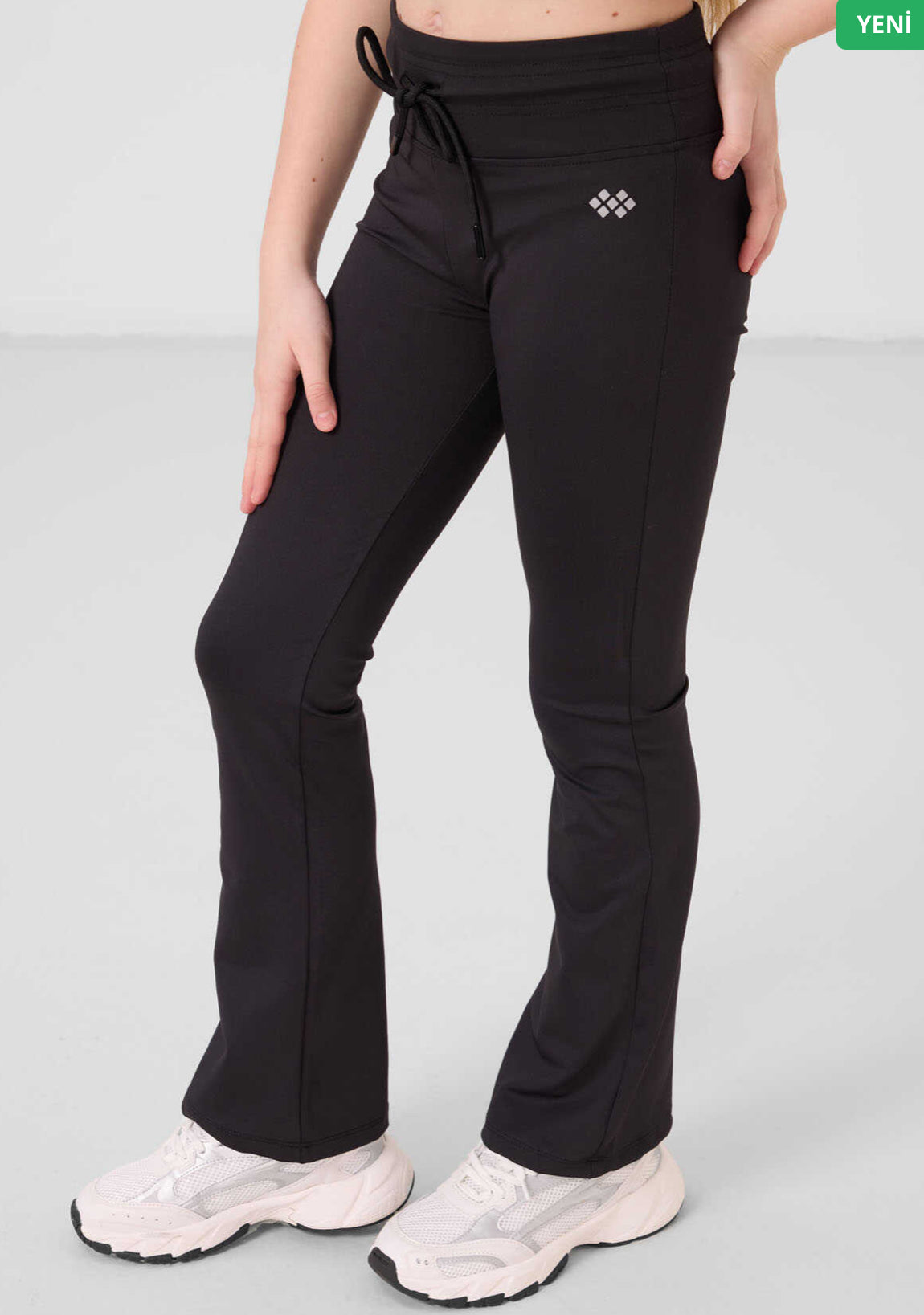 Siyah İspanyol Paça Kız Çocuk Tayt