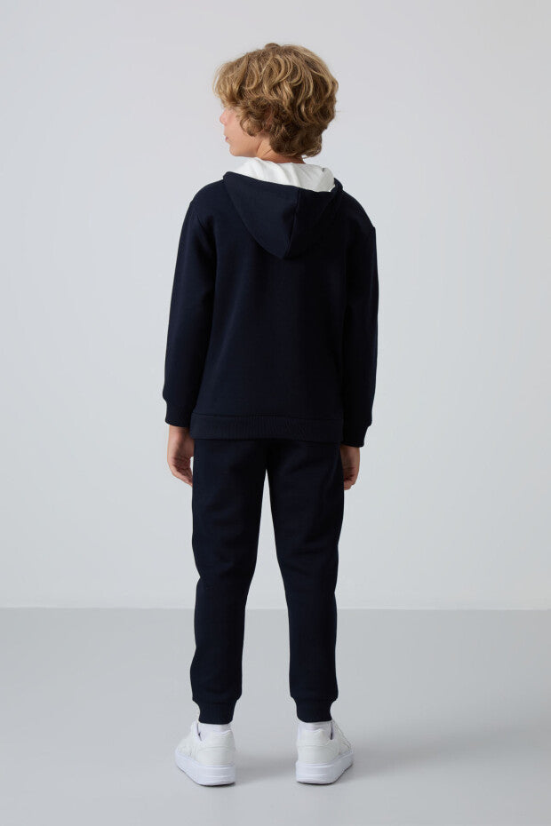Erkek Çocuk Kapüşonlu Lacivert Takım