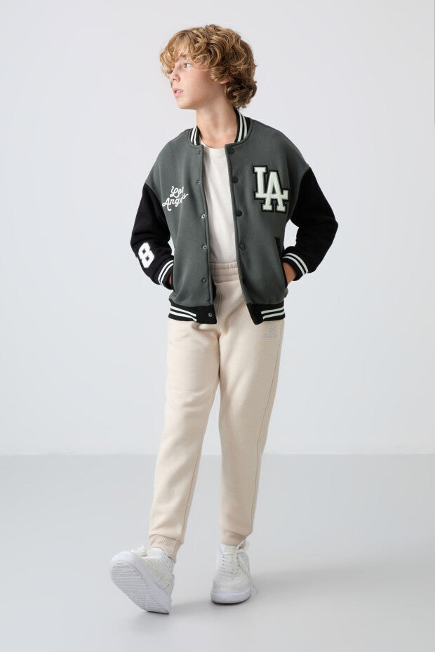 Erkek Çocuk Haki Spor Kolej Ceketi