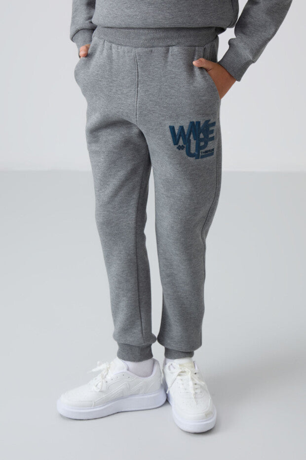 Gri Pamuklu Eşofman Takımı Erkek Çocuk