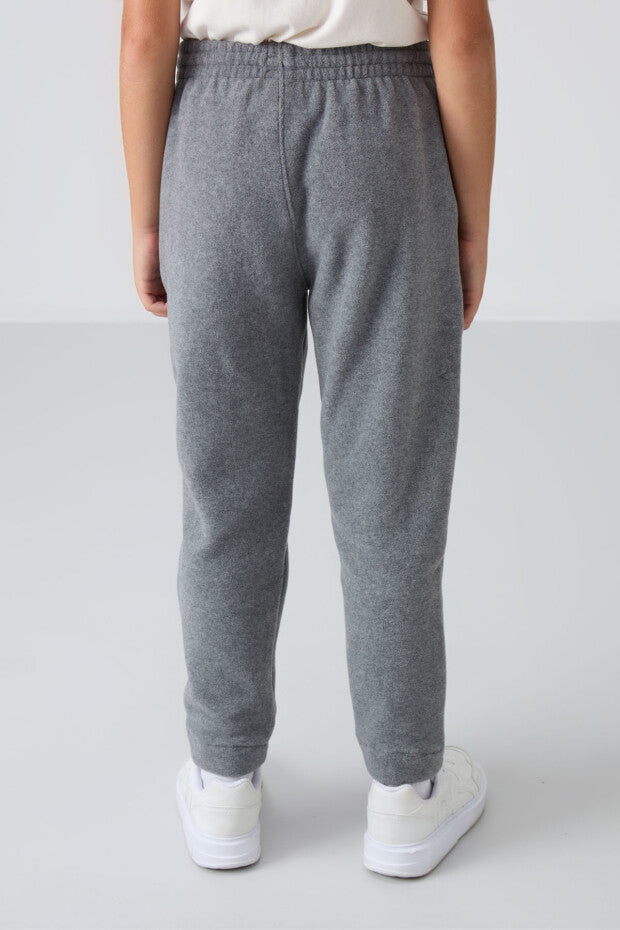 Gri Düz Paça Eşofman Altı Erkek Çocuka