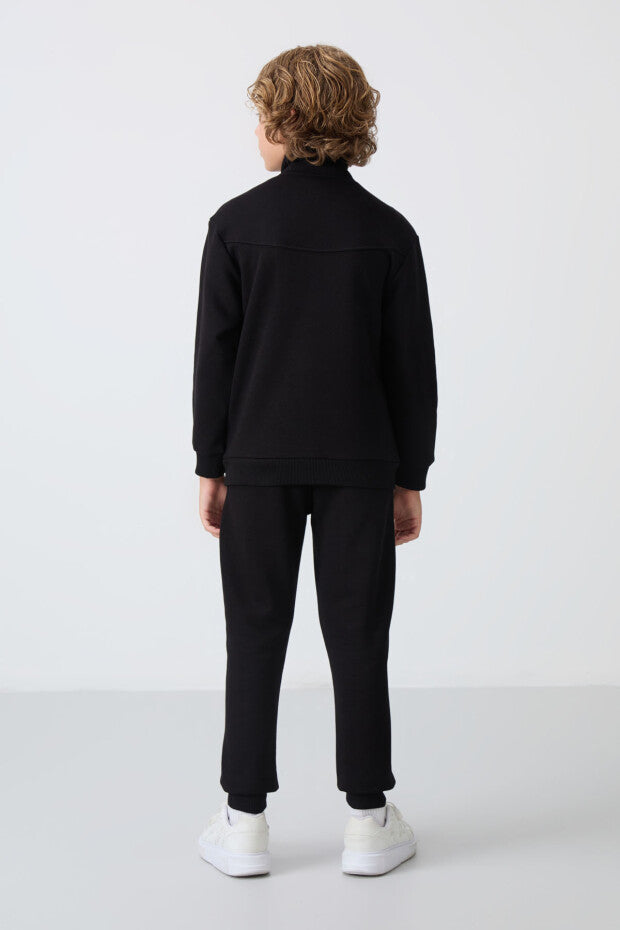 Siyah Pamuklu Eşofman Takımı Erkek Çocuk