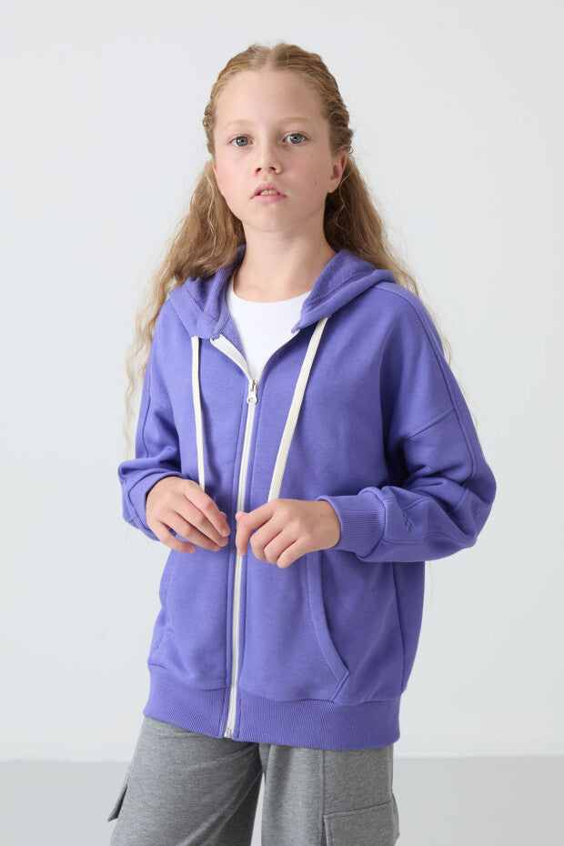 Kız Çocuk Mor Sweatshirt