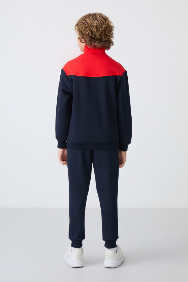 Lacivert Pamuklu Erkek Çocuk Eşofman Takımı