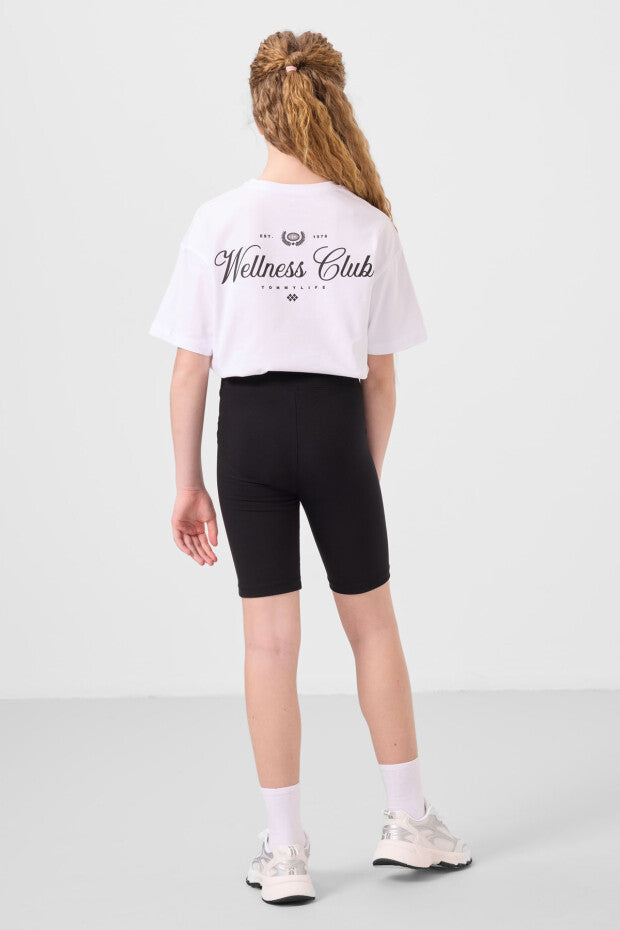 Siyah Tayt Beyaz Tshirt Takım Kız Çocuk