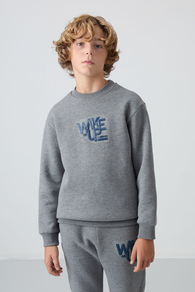 Gri Pamuklu Eşofman Takımı Erkek Çocuk