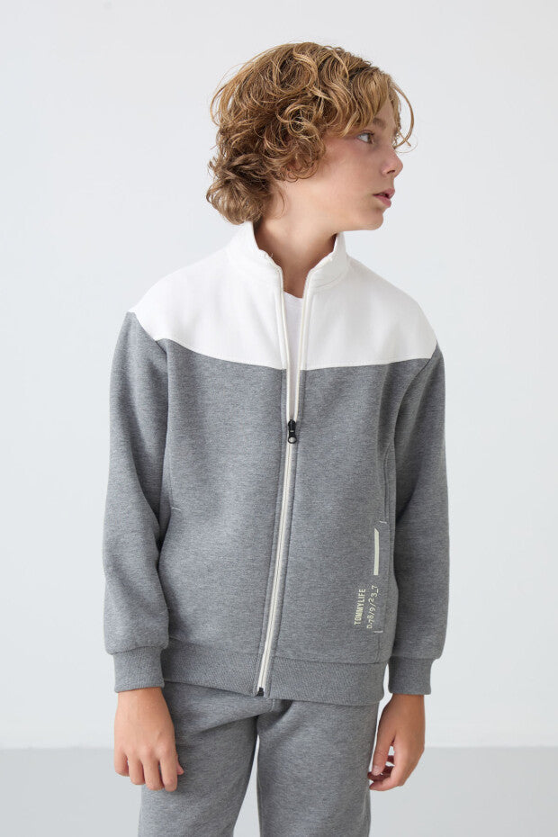 Gri Pamuklu Eşofman Takımı Erkek Çocuk