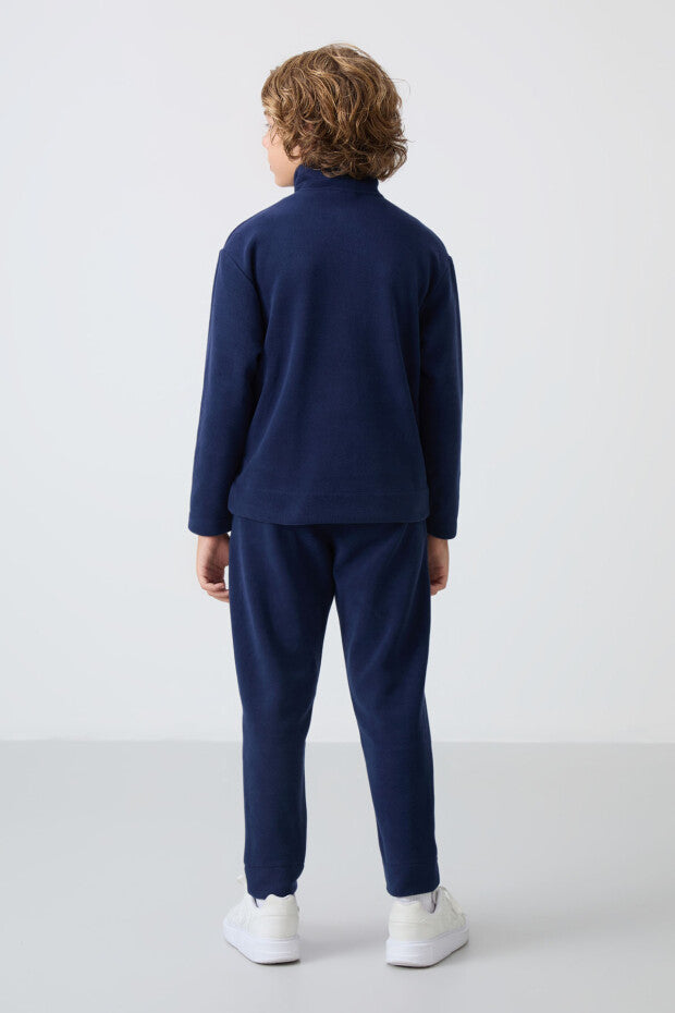 Lacivert Dik Yaka Polar Eşofman Takımı