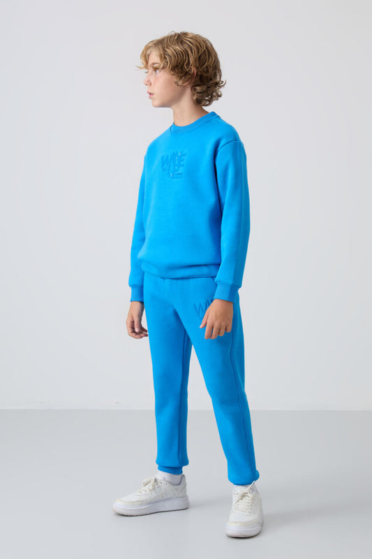 Mavi Pamuklu Wakeup Armalı Eşofman Takımı Erkek Çocuk