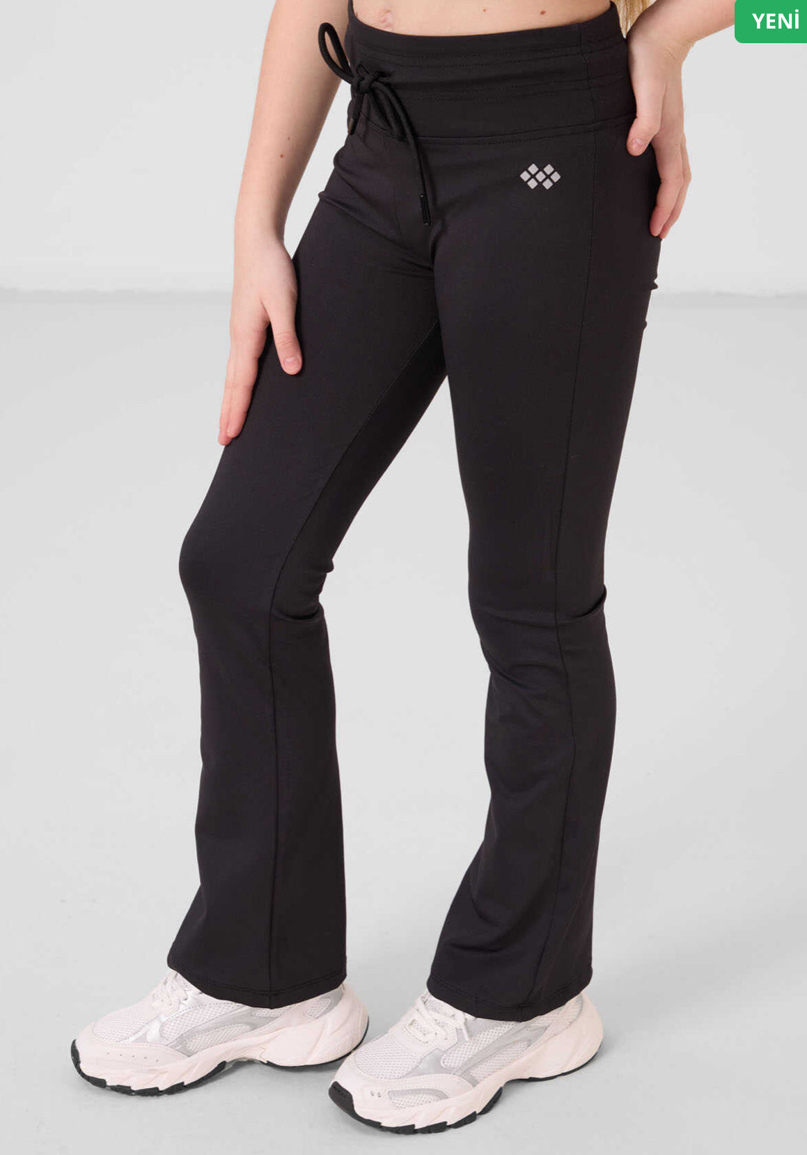 Siyah İspanyol Paça Kız Çocuk Tayt