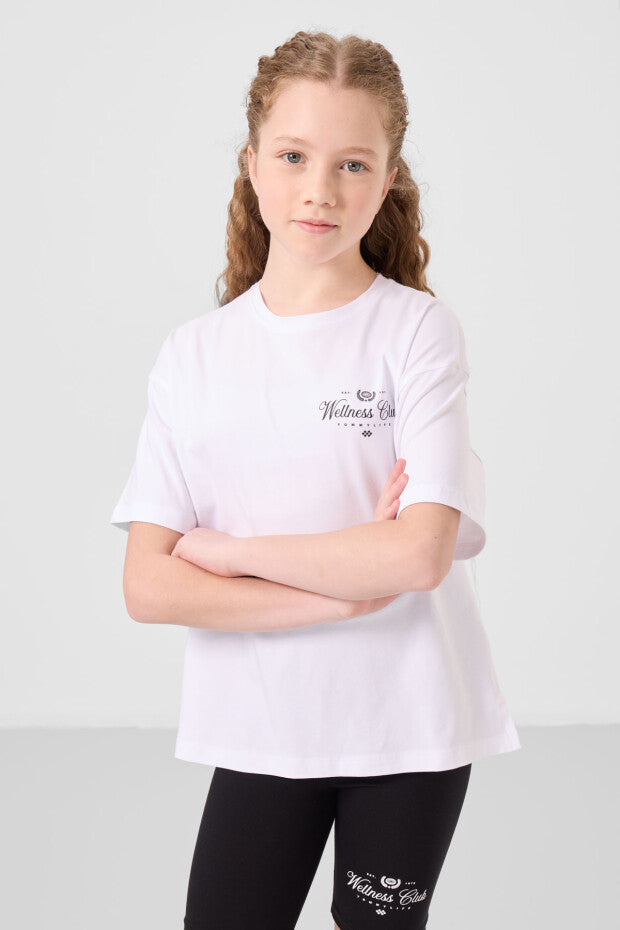 Siyah Tayt Beyaz Tshirt Takım Kız Çocuk