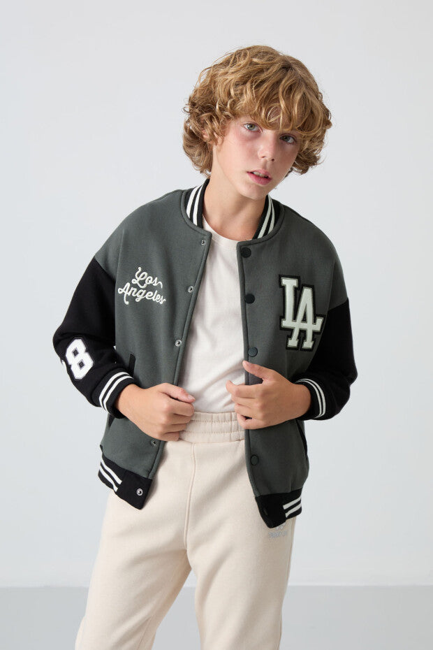 Erkek Çocuk Haki Spor Kolej Ceketi