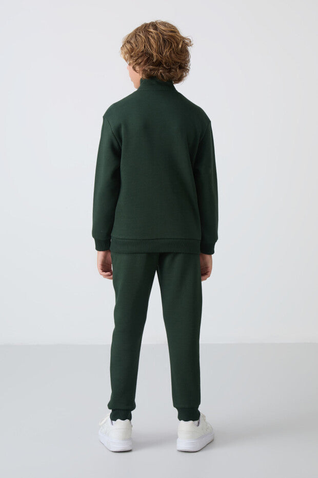 Yeşil Erkek Çocuk Pamuklu Eşofman Takımı