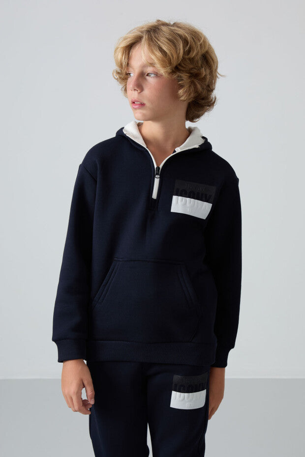 Erkek Çocuk Kapüşonlu Lacivert Takım