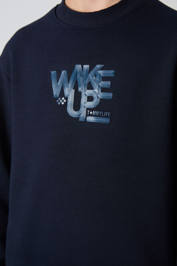 Lacivert Pamuklu Wakeup armalı Eşofman Takımı Erkek Çocuk