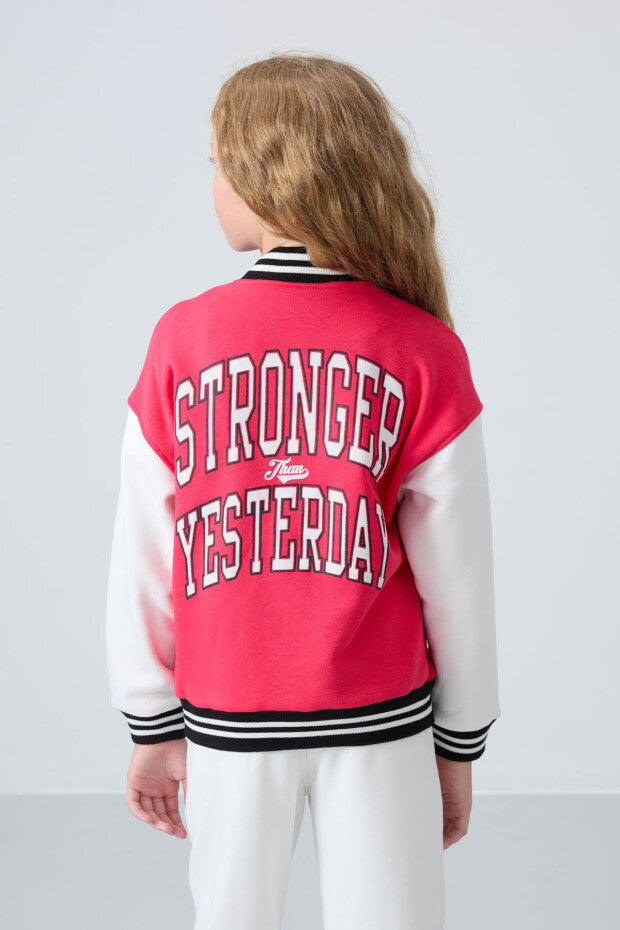 Kız Çocuk Pembe Kolej ceket