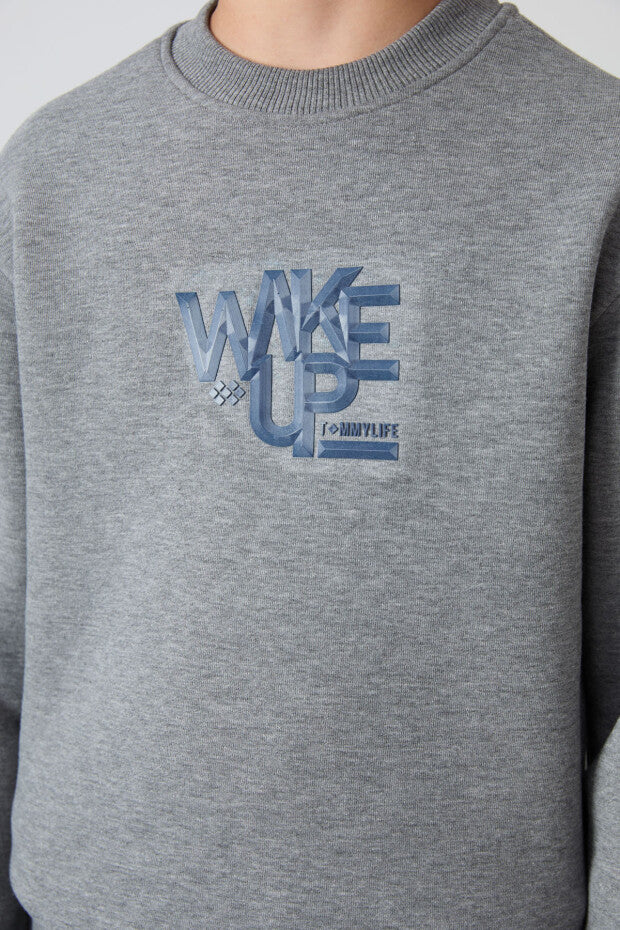 Gri Pamuklu Eşofman Takımı Erkek Çocuk