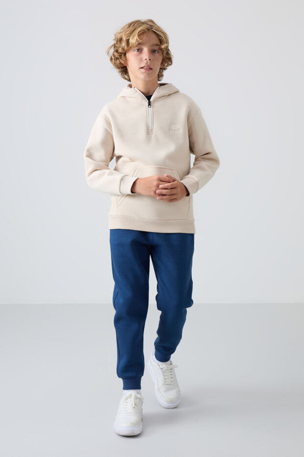 Koyu Mavi içi Şardonlu Eşofman Takımı Erkek Çocuk