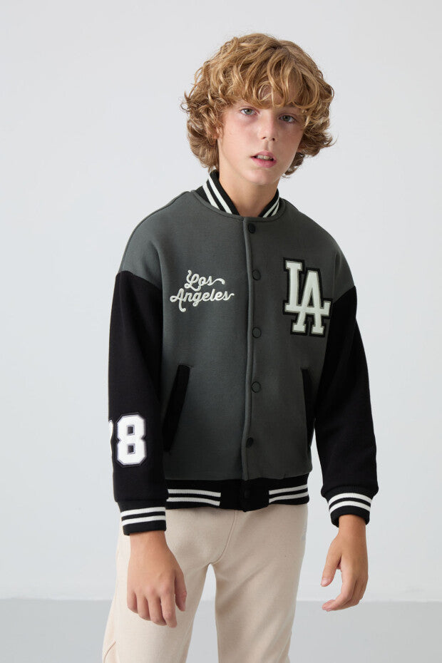 Erkek Çocuk Haki Spor Kolej Ceketi