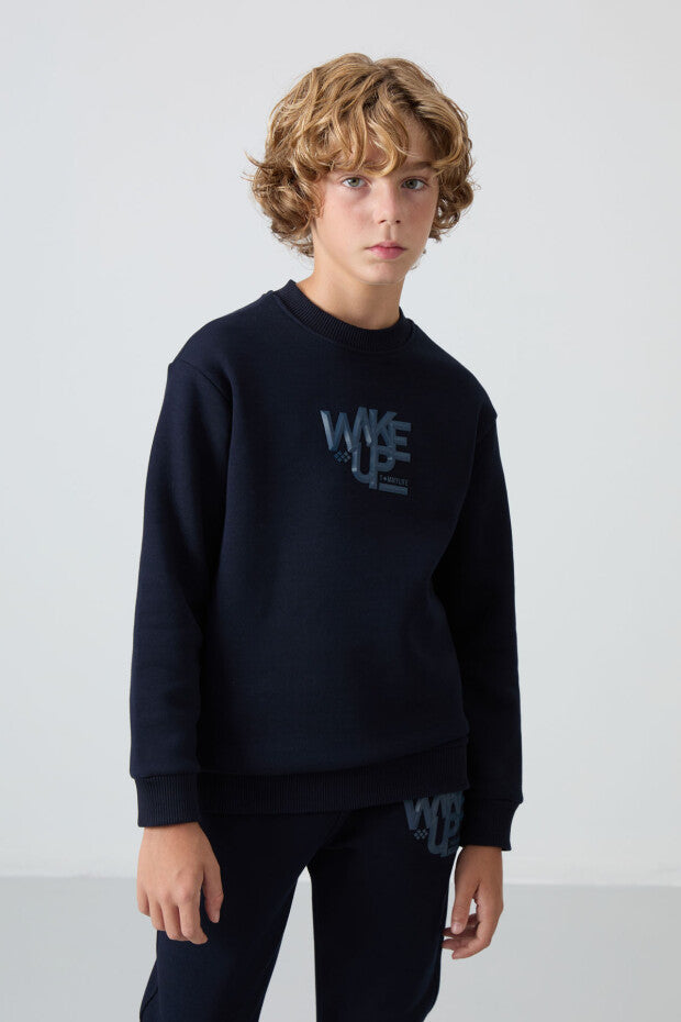 Lacivert Pamuklu Wakeup armalı Eşofman Takımı Erkek Çocuk