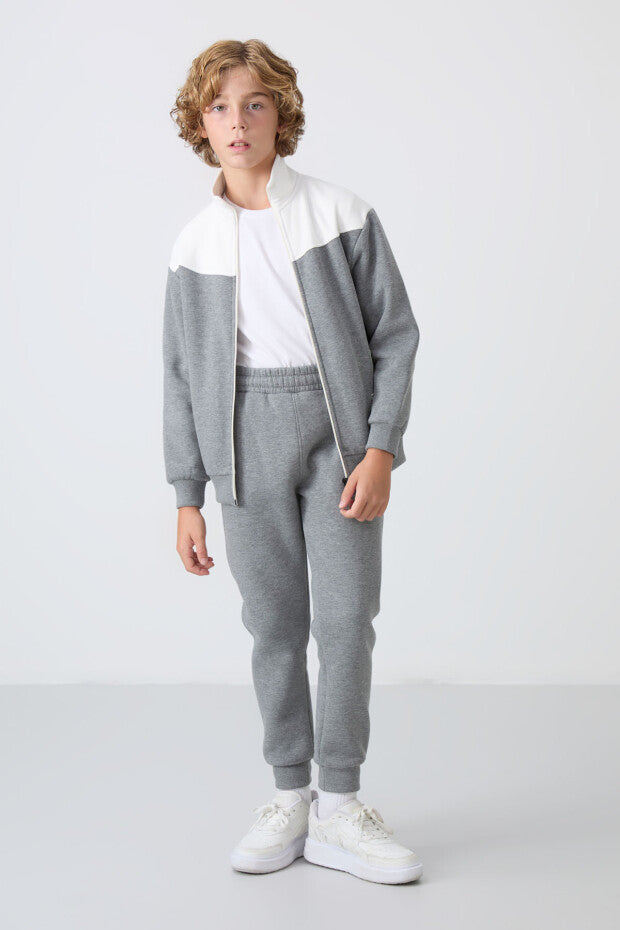 Gri Pamuklu Eşofman Takımı Erkek Çocuk