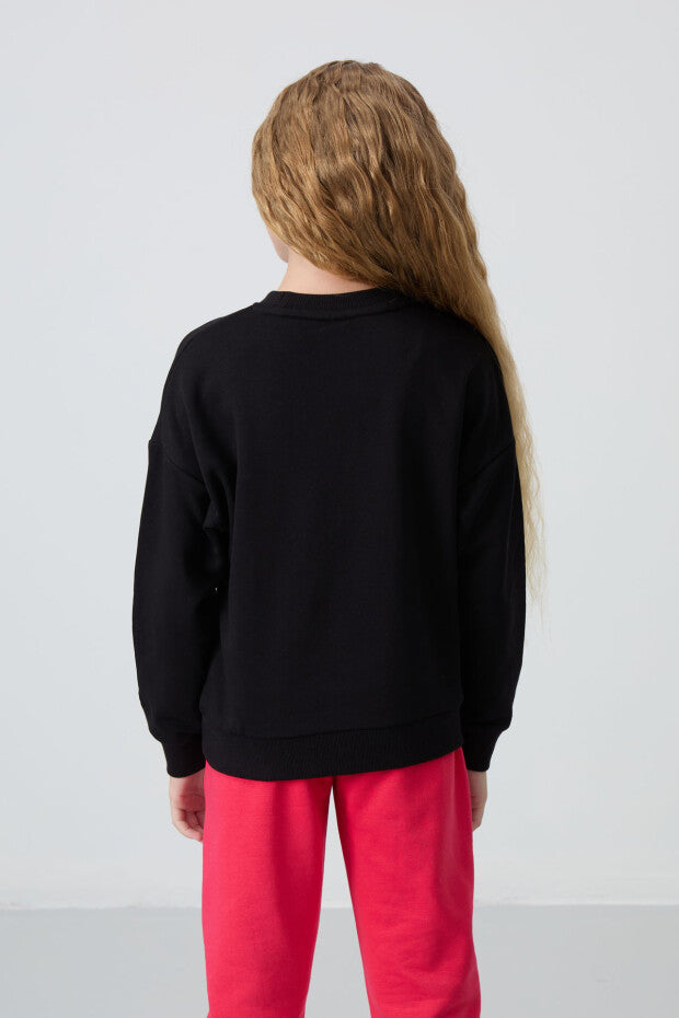 Kız Çocuk Siyah Sweatshirt